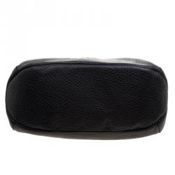 Pre Owned Carolina Herrera Black Pebbled Leather Hobo