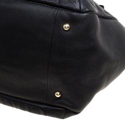 Pre Owned حقيبة كارولينا هيريرا أودري جلد أسود مونوغرامي