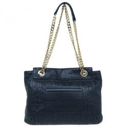 Pre Owned Carolina Herrera Black Leather Audrey Shoulder Bag