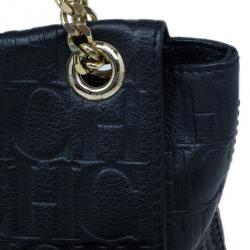 Pre Owned Carolina Herrera Black Leather Audrey Shoulder Bag