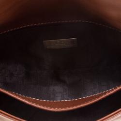 Pre Owned  Carolina Herrera Brown Quilted Leather Clutch