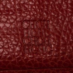 Pre Owned Carolina Herrera Red Leather Continental Wallet