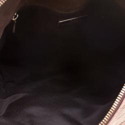 Pre Owned Carolina Herrera Brown Monogram Leather Shoulder Bag