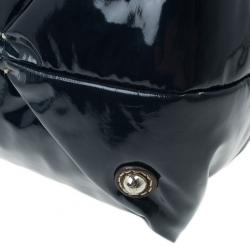 Pre Owned Carolina Herrera Blue Patent Tote