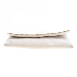 Pre Owned Carolina Herrera White Leather Chain Triana Shoulder bag