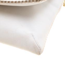 Pre Owned Carolina Herrera White Leather Chain Triana Shoulder bag