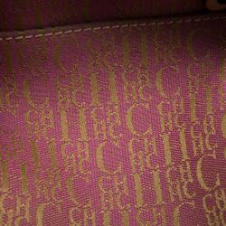 Carolina Herrera Green Monogram Leather Andy Boston Bag