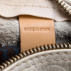 Carolina Herrera White Leather Andy Boston Bag