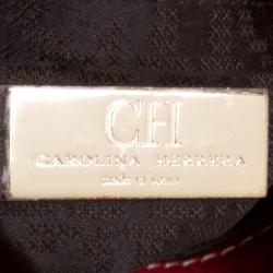 Pre Owned Carolina Herrera Red Quilted Leather Shoulder Bag