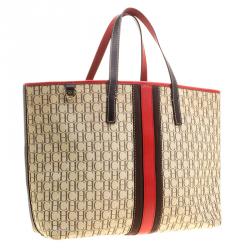 Pre Owned Carolina Herrera Multicolor Monogram Canvas Tote