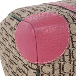 Pre Owned Carolina Herrera Multicolored Canvas Andy Boston Bag