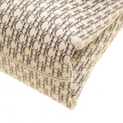 Pre Owned Carolina Herrera Multicolor Monogram Coated Canvas Top Handle Shoulder Bag