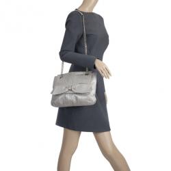 مملوكة مسبقًا Carolina Herrera Silver Audrey Shoulder bag