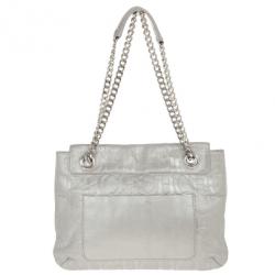 مملوكة مسبقًا Carolina Herrera Silver Audrey Shoulder bag