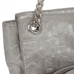 مملوكة مسبقًا Carolina Herrera Silver Audrey Shoulder bag