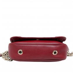 Pre Owned Carolina Herrera Red Leather New Baltazar Shoulder Bag