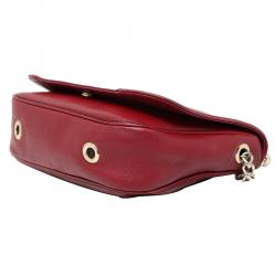 Pre Owned Carolina Herrera Red Leather New Baltazar Shoulder Bag