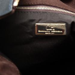 Carolina Herrera Black Monogram Embossed Leather Chain Shoulder Bag