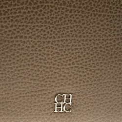 Pre Owned Carolina Herrera Beige Leather Continental Wallet