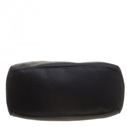 Pre Owned Carolina Herrera Black Pebbled Leather Hobo