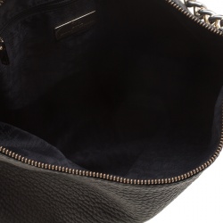 Pre Owned Carolina Herrera Black Pebbled Leather Hobo