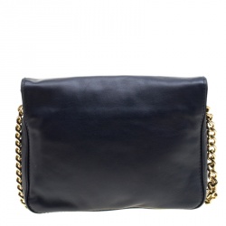 Pre Owned Carolina Herrera Blue Leather New Baltazar Shoulder Bag