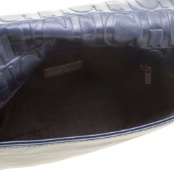 Pre Owned Carolina Herrera Blue Leather New Baltazar Shoulder Bag