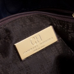 Pre Owned Carolina Herrera Blue Leather New Baltazar Shoulder Bag