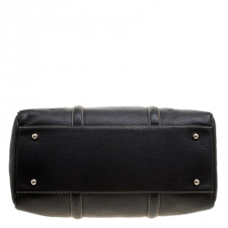 Pre Owned Carolina Herrera Black Leather Top Handle Bag