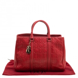 Pre Owned Carolina Herrera Red Leather Matteo Tote