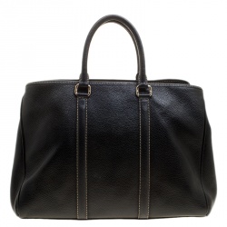 Pre Owned Carolina Herrera Black Leather Matteo Tote