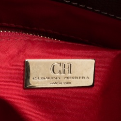 Pre Owned Carolina Herrera Black Leather Matteo Tote