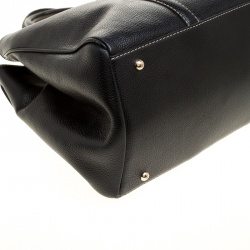 Pre Owned Carolina Herrera Black Leather Matteo Tote