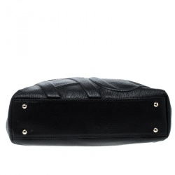 Pre Owned Carolina Herrera Black Leather Chain Tote