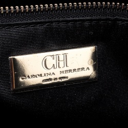 Pre Owned Carolina Herrera Black Leather Chain Tote