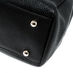 Pre Owned Carolina Herrera Black Leather Chain Tote