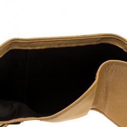 Pre Owned Carolina Herrera Yellow Monogram Compact Wallet