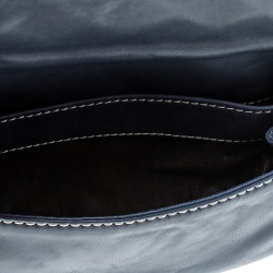 Pre Owned Carolina Herrera Blue Quilted Leather Clutch