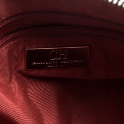 Pre Owned Carolina Herrera Black Pebbled Leather Hobo