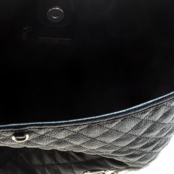 Pre Owned Carolina Herrera Black Quilted Leather Shoulder Bag