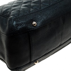 Pre Owned Carolina Herrera Black Quilted Leather Shoulder Bag