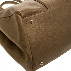 Pre Owned حقيبة كارولينا هيريرا ماتيو جلد أخضر داكن