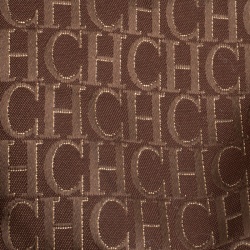 مملوكة مسبقًا Carolina Herrera Gold Monogram Leather Andy Boston Bag