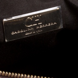 Pre Owned Carolina Herrera Burgundy Leather Andy Boston Bag