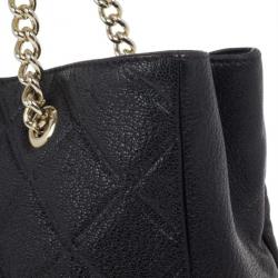 Pre Owned Carolina Herrera Black Quilted Shopper Tote