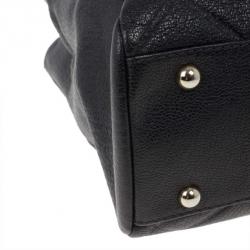 Pre Owned Carolina Herrera Black Quilted Shopper Tote