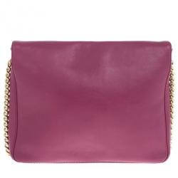 Pre Owned Carolina Herrera Fushia Pink Leather New Baltazar