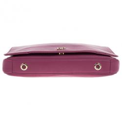 Pre Owned Carolina Herrera Fushia Pink Leather New Baltazar