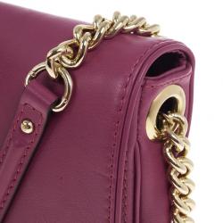 Pre Owned Carolina Herrera Fushia Pink Leather New Baltazar