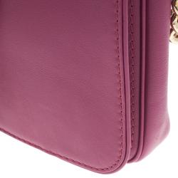 Pre Owned Carolina Herrera Fushia Pink Leather New Baltazar